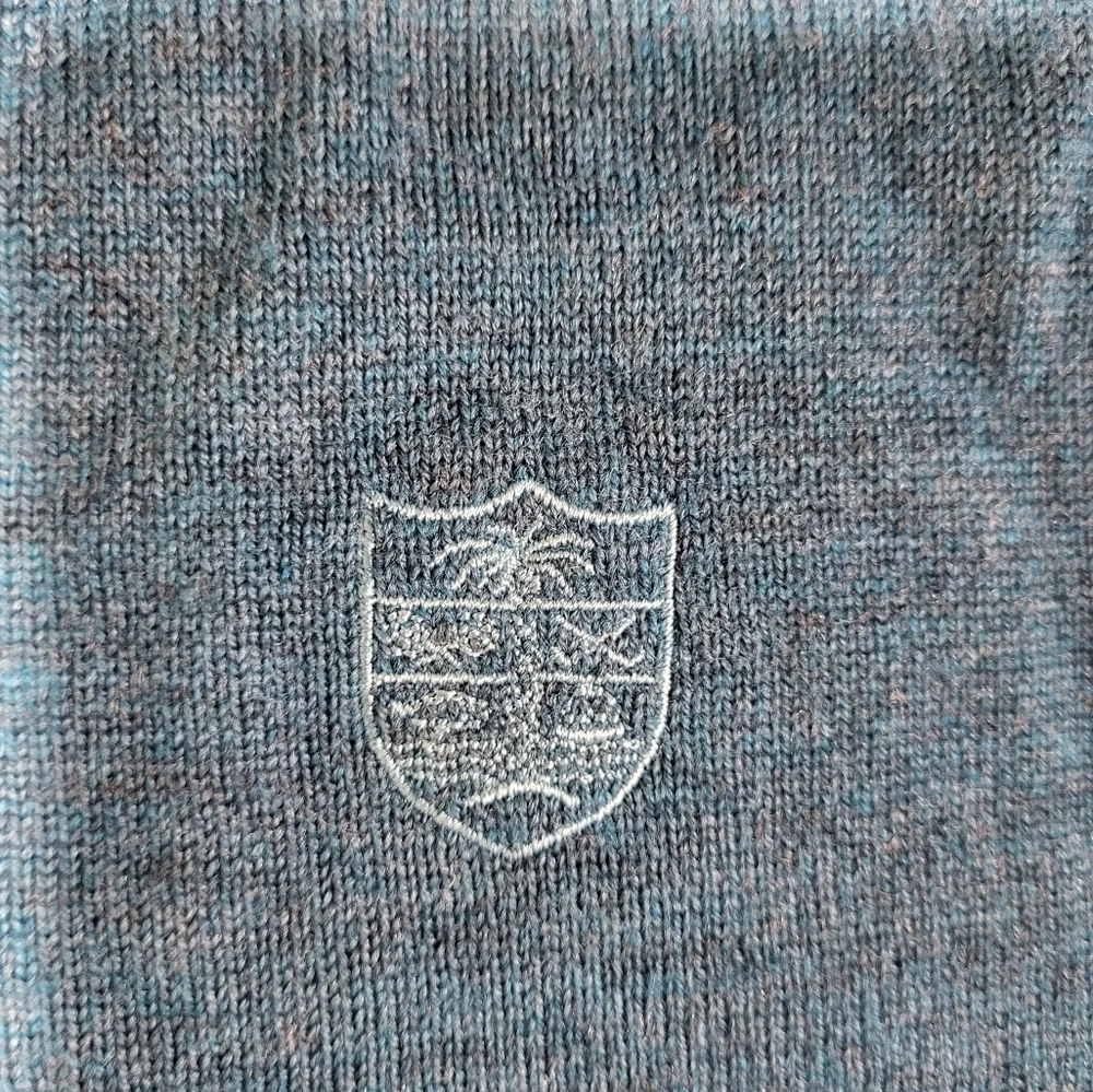 Peter Millar Sweater Vest Mens Medium Knit 100 % Merino Wool Blue Golf - Picture 4 of 16